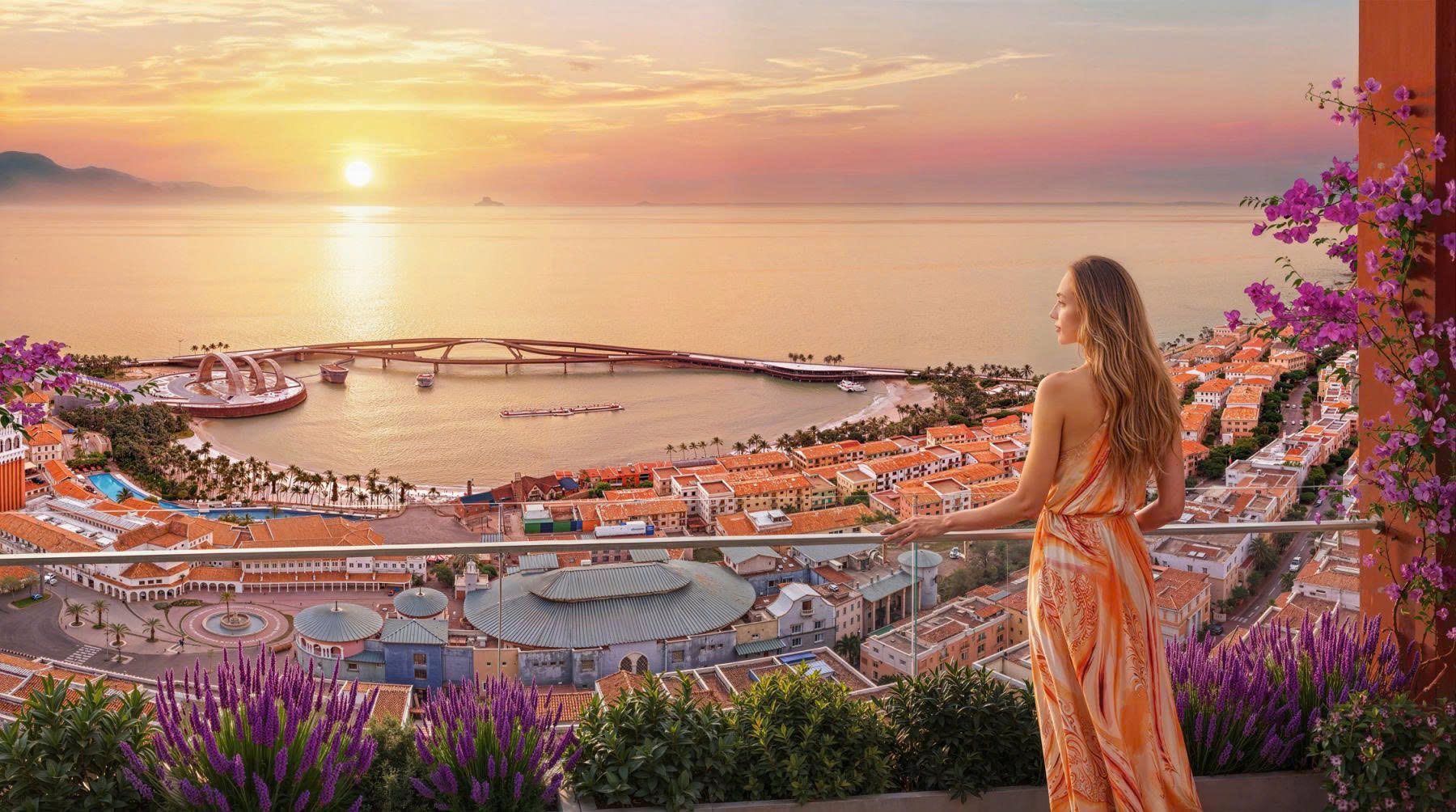 View cau hon the sunset phu quoc