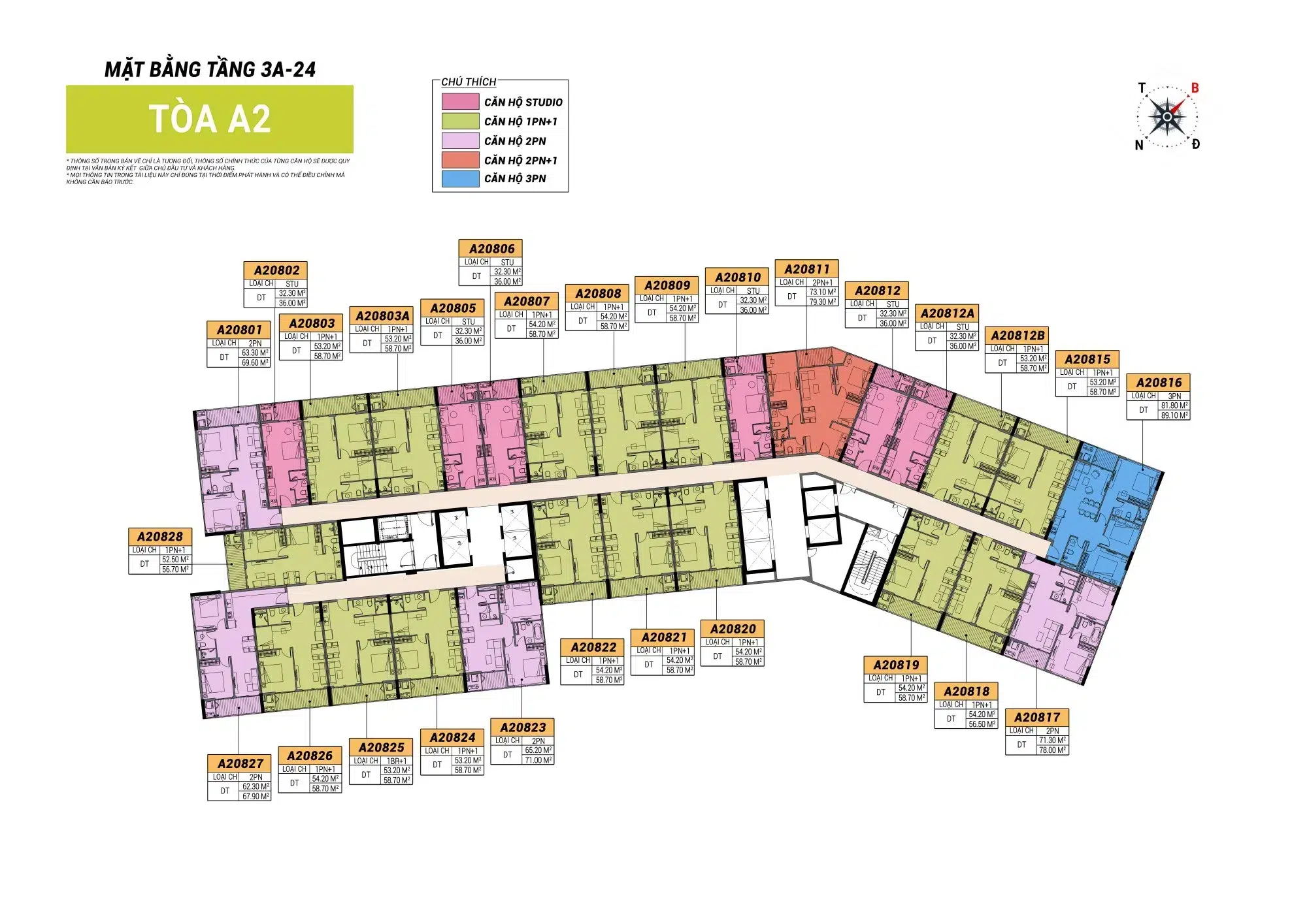 Mat bang 3a 24 toa a2 sun cora tower da nang