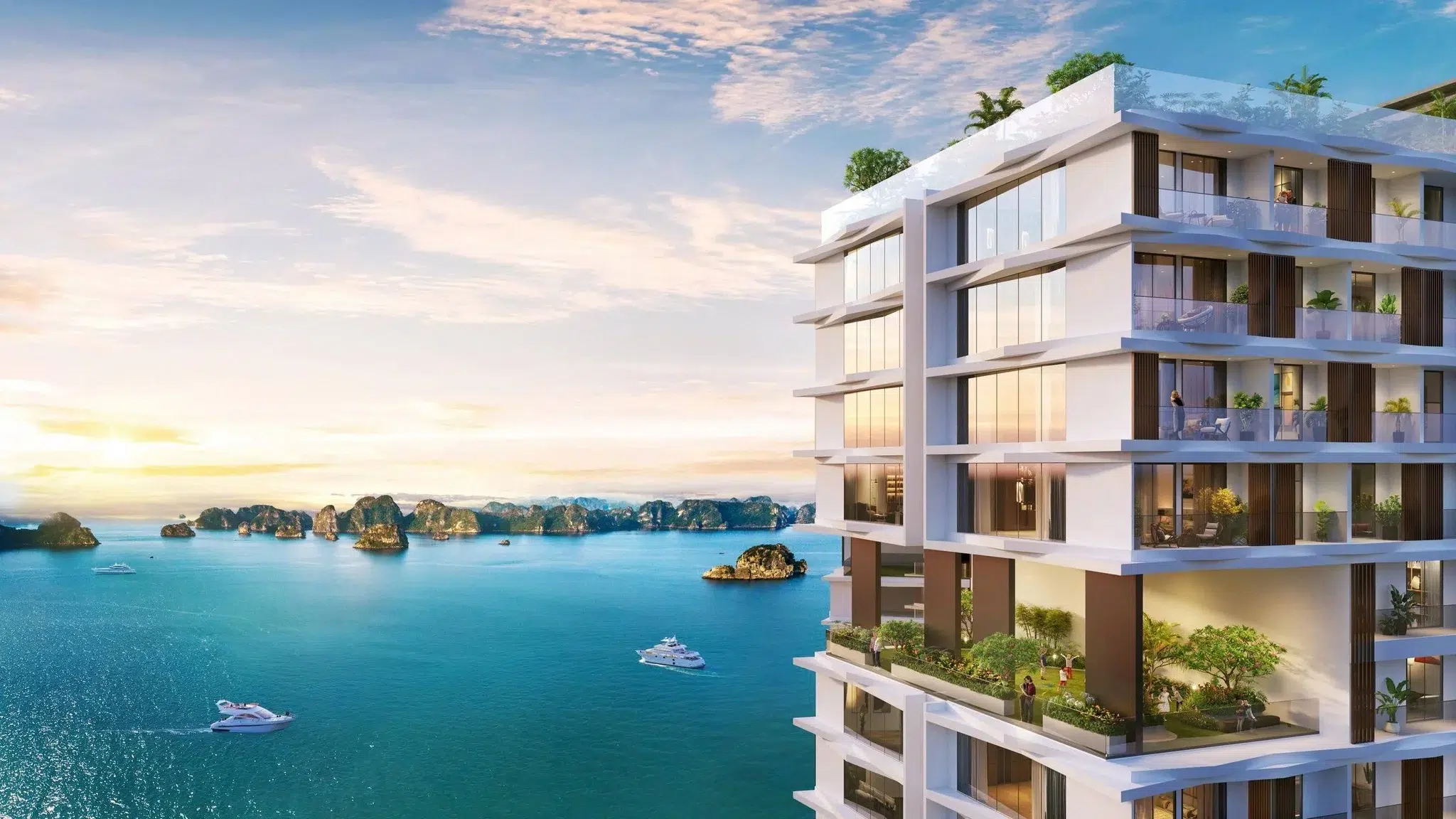 View tu thap thanh long xanh island cat ba